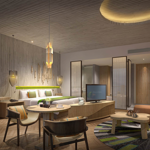 Ensemble de chambre à coucher d'hôtel de luxe au design intérieur moderne sophistiqué avec tiroirs de rangement pour les complexes hôteliers haut de gamme - Product Image 2