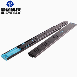 按键释放回弹抽屉滑轨厚阻尼缓冲器静音软关闭3节触摸键盘自滑轨道 - Product Image 2