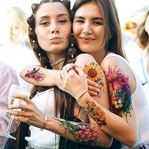 Corps Faux Tatouages Mystère Sexy Tatouage Autocollants Impression Personnalisée Autocollants Papillon Autocollant Décoration Dentelle Motif Autocollants - Product Image 3