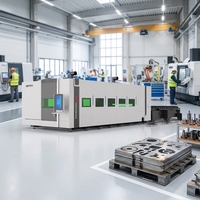 Mesin Pemotong Laser Logam Desain Tertutup HONGNIU Langsung dari Pabrik 2000W 3000W/6000W 3-Axis