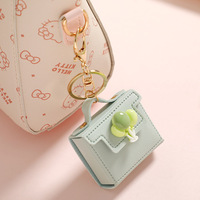 Vente Chaude Mini Porte-Monnaie en PU Couleur Bonbon avec Porte-clés et Décoration Ballon, Petit Charm de Sac pour Sac à Dos d'Enfants, Vente en Gros