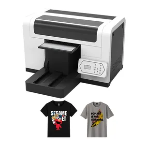किसी भी रंग की टी शर्ट के लिए नई आगमन डबल हेड फास्ट डायरेक्ट टू टेक्सटाइल प्रिंटिंग मशीन xp600 I3200 A4 टी-शर्ट DTG प्रिंटर