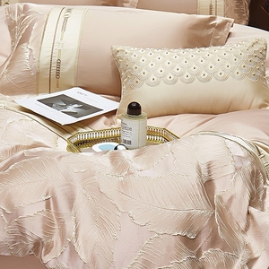 Bộ chăn ga gối đệm cao cấp bốn món chất liệu cotton dài sợi, 100% cotton, thêu nổi, thân thiện với môi trường, thoáng khí, phong cách Âu Mỹ - Product Image 3