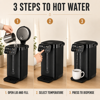 Bouilloire électrique sans fil en acier inoxydable 5L avec contrôle numérique de la température, plusieurs réglages de température, fonction maintien au chaud pour la maison