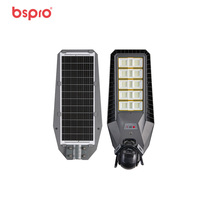 Lampadaire solaire LED Bspro 200W en ABS avec caméra 4G CCTV PTZ, capteur de mouvement IP65 et reconnaissance faciale IA
