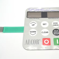 Bloc de bornes en plastique étanche avec superposition graphique, bande de contact en caoutchouc de silicone, interrupteur à membrane pour alimentation électrique