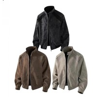 Nouvelle veste bomber zippée ample de style américain pour homme, collection Printemps/Automne 2026, taille européenne, polyvalente, style streetwear et vêtement de travail