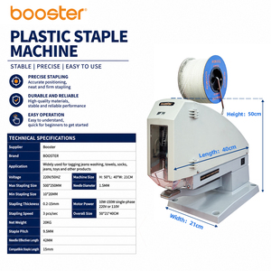 Booster Electric Staple <b>Machine</b> Semi-Automatic 220V Packaging Line Equipment with <b>Pedal</b> and Needle Accessories - Product Image 3