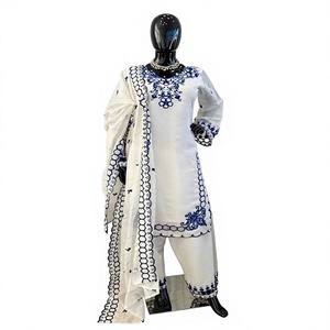 Nouveau haut de costume Farshi pour femme en Chanderi, réversible, infroissable, séchage rapide, extensible, avec sequins, idéal pour les fêtes et mariages - Product Image 1
