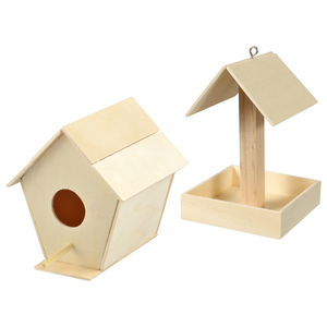 A buon mercato in legno naturale antico uccello mangiatoia kit appesi legno uccello alimentatore per uccelli in legno - Product Image 1