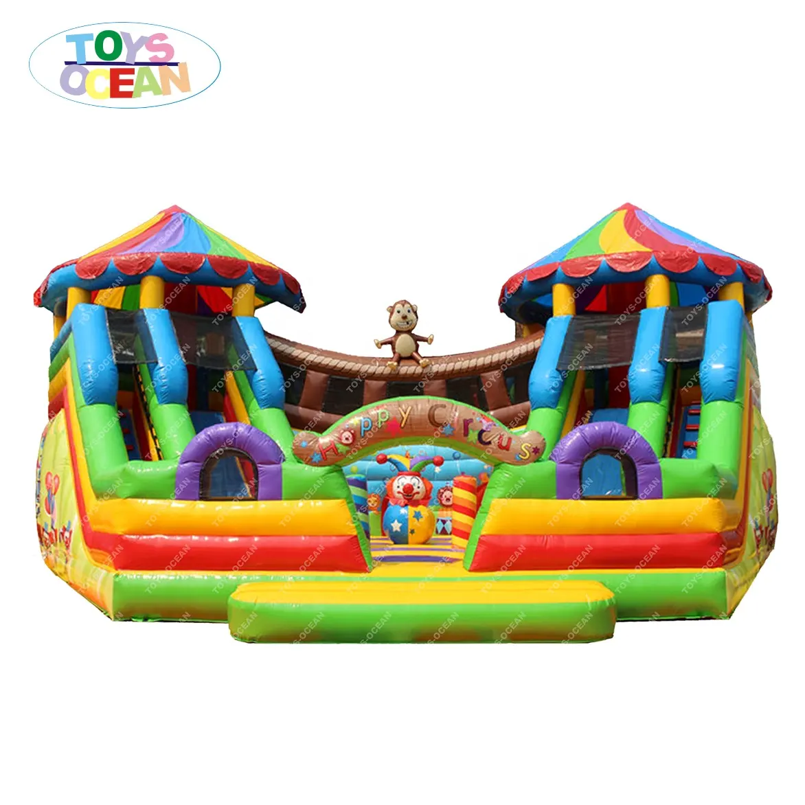 नई डिजाइन उछाल घर गर्मियों में मज़ा खिलौने बच्चों के स्लाइड के साथ inflatable महल, inflatable स्लाइड trampoline