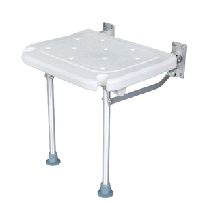 Silla de Ducha Plegable de Aleación de Aluminio Ligera y Portátil para Personas Mayores con Soporte de Pared para Bañera, Capacidad de 250 kg - Product Image 4