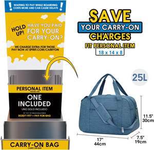 Article personnel de luxe personnalisé de la compagnie aérienne Spirit Sac de voyage à main Weekender pour la nuit - Product Image 3