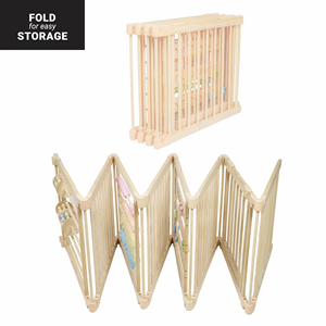 Porte de jeu pour bébé réglable grand parc en bois à 8 côtés pour enfants Para Bebé enfants pour tout-petits et bébés - Product Image 4
