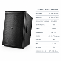 Système de sonorisation matriciel actif 8x3 avec haut-parleurs Line Array, tweeters en néodyme et diaphragmes en alliage de titane pour concerts sur scène