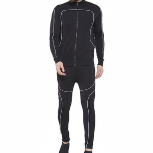 Conjunto de chándal de algodón ajustado personalizado para hombre, ropa de gimnasio OEM, ropa deportiva transpirable de alta calidad para correr, traje de última moda - Product Image 1
