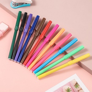 Hot Bán Giá Rẻ Tùy Chỉnh Nhựa <span class=keywords><strong>Fibre</strong></span> <span class=keywords><strong>Tip</strong></span> Có Thể Giặt Màu Nước Bút DIY Nghệ Thuật Đánh Dấu Bút Màu Nước Đánh Dấu Với Logo - Product Image 2