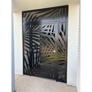 Allomunam-Juego de valla de hierro recubierta de polvo para puerta de casa, corte láser, diseño <span class=keywords><strong>principal</strong></span>, oveja, Pvc, exterior - Product Image 4