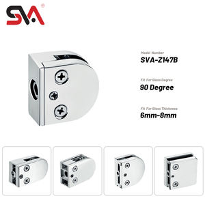 Pince <span class=keywords><strong>à</strong></span> verre carrée en alliage de zinc SVA-Z147B pour rampe de centre commercial et balustrade de balcon-Résistant <span class=keywords><strong>à</strong></span> la rouille - Product Image 5