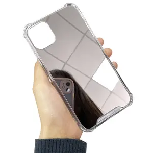 Luxurious phone case designer printer clear mobile bags and cases luxury bag cosmetic with led mirror