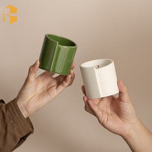 เชิงเทียนเซรามิกเคลือบเงาสีขาวเคลือบเงาสำหรับตกแต่งบ้านขวดโหลเซรามิกสั่งติดฉลากได้ตามต้องการ - Product Image 5