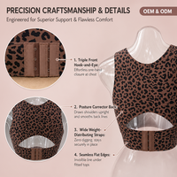 Soutien-gorge sans fil à fermeture avant sans coutures, lissant le dos, grande taille, correcteur de posture, bretelles larges, couvrance complète pour femme