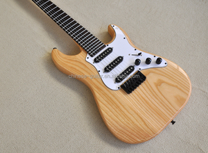 Flyoung Natural wood Color 7 strings Guitar <b>Stringed</b> <b>Instruments</b> Ash body guitar - Product Image 3