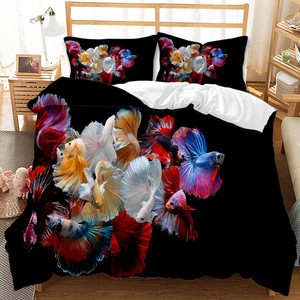 Ensemble <span class=keywords><strong>de</strong></span> <span class=keywords><strong>housse</strong></span> <span class=keywords><strong>de</strong></span> <span class=keywords><strong>couette</strong></span> en microfibre imprimé en 3D 100% polyester 400tc Nature chanvre <span class=keywords><strong>poisson</strong></span> <span class=keywords><strong>de</strong></span> mer océan Design imprimé Nature chanvre <span class=keywords><strong>poisson</strong></span> <span class=keywords><strong>de</strong></span> mer - Product Image 5
