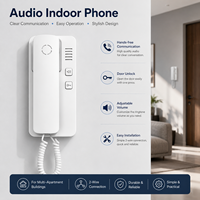 Système d'interphone audio 2 fils avec 8 combinés, contrôle d'accès et antivol pour appartements