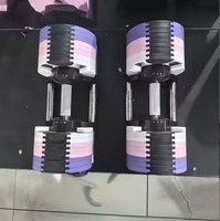 Ensemble d'haltères réglables 24 kg, haltères en fonte avec intercalaires de 2 kg pour la maison, la salle de sport commerciale et l'entraînement personnel