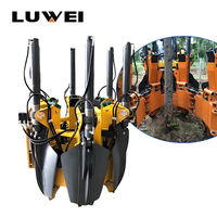 LuWei Transplanteur d'arbres hydraulique diesel, accessoire pour excavatrice, pour l'abattage, le déplacement et la plantation d'arbres, avec moteur, pompe et engrenage
