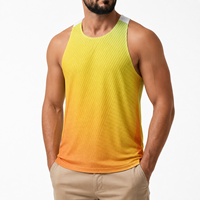 Débardeur en tissu mesh sans manches de qualité supérieure, séchage rapide, respirant, vêtements de sport pour la course à pied, impression personnalisée du logo, débardeur pour homme
