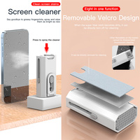 Kit de nettoyage multifonctionnel 7-en-1 pour clavier, écran de téléphone, lentilles et écouteurs avec brosse et éponge