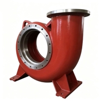 Boîtier de turbine de pompe centrifuge en fonte sablée, volute de pompe avec angle de sortie à 90°, pièces de rechange pour pompe