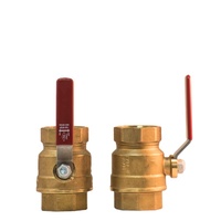 Válvula de Bola de Latón de Paso Completo de 1/2" - 2", Válvula de Latón sin Plomo, Conector Roscado FNPT, Presión Máxima 150 PSI WSP 600 PSI WOG