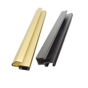 La imagen de perfil de aluminio delgado de 9mm de espesor puede quitar el marco con vidrio en el tablero del menú del restaurante Perfil de aluminio de montaje en pared - Product Image 4