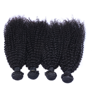 Letsfly Lot de mèches de cheveux humains 100% naturels, couleur noire, 20 pouces, Ondes d'eau/Bouclés crépus, Cheveux Remy bouclés humides pour tressage, Livraison gratuite - Product Image 5
