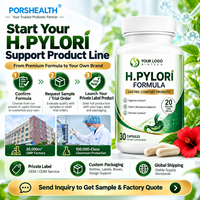 Capsules Probiotiques H. Pylori Support Multi-Souches Bifidobacterium Formule Botanique Santé Digestive Antioxydant Immunité