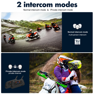 Paquete <span class=keywords><strong>doble</strong></span> XiNOWY V6 PLUS Casco de motocicleta Auriculares Bluetooth <span class=keywords><strong>Intercomunicador</strong></span> 1200M Tipo-C BT Interphone Comunicador Impermeable MP3 - Product Image 3