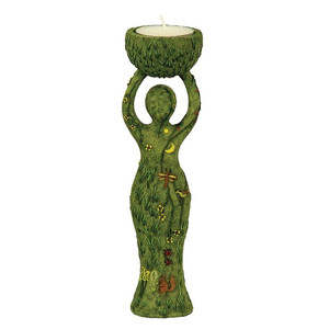Polyresin T-light Holder Figura de diosa nutritiva Estatua de la <span class=keywords><strong>madre</strong></span> de la tierra - Product Image 1