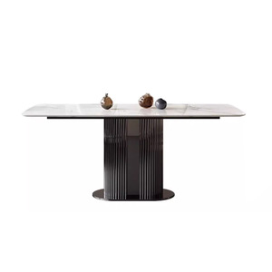 Mesa de Comedor Rectangular de Piedra Natural Italiana de Lujo, Estilo Moderno y Minimalista, para Hogar o Restaurante Pequeño - Product Image 4