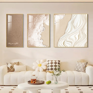 Pinturas al óleo pintadas a mano para sala de estar decorativas ondas tridimensionales porche pasillo Mural textura gruesa pintura abstracta - Product Image 3