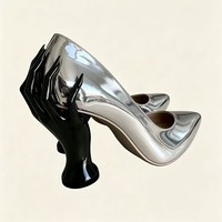 Chaussures à talons hauts pour femmes, sur mesure, OEM ODM, en cuir verni rouge cerise, à bout pointu, pour l'été, taille 35-43
