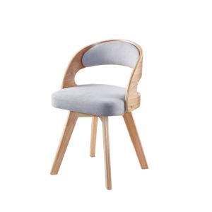 Chaise rotative moderne à usage hôtelier pour salle à manger, pieds en bois et caoutchouc, siège en tissu, nouvelle collection <span class=keywords><strong>2020</strong></span> - Product Image 1