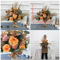 Bouquet de fleurs artificielles en soie aux couleurs vives pour centres de table, idéal pour les événements et les décorations de mariage (vente en gros)