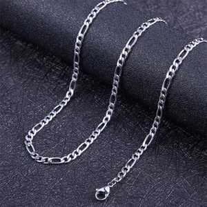 힙합 주얼리 도매 스테인리스 스틸 목걸이 남성용 14k 18k 금도금 케이블 피가로 체인 - Product Image 1