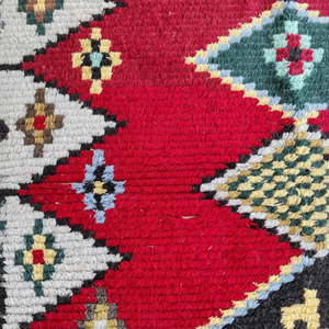 Alfombra turca Vintage de diseño geométrico, alfombra de área de lana marroquí, alfombra bereber marroquí de estilo Beni Ourain, alfombra para habitación, alfombras Azilal - Product Image 1