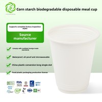 Gobelets jetables en amidon de maïs PP biodégradable blancs pour les fêtes