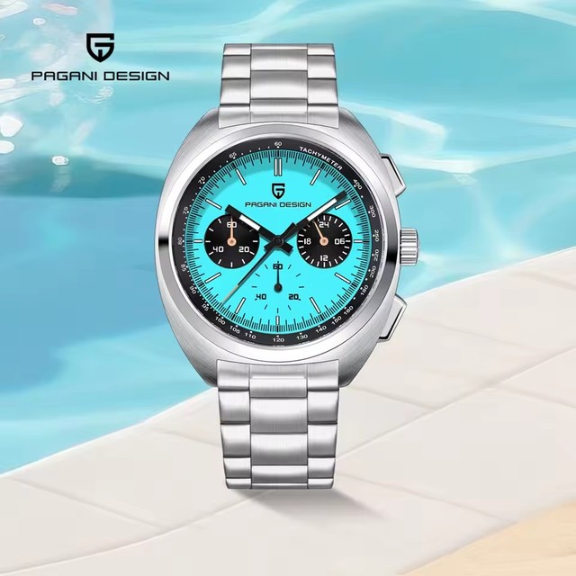 PAGANI DESIGN Mens Watches 2025 Top Luxury Quartz Watch for Men Multifunction Chronograph Wristwatch AR Sapphire Luminous