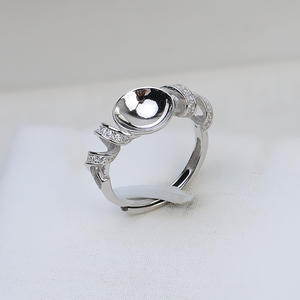 แหวนเงินแท้ S925 ปรับขนาดได้ ไม่มีรูเจาะ สำหรับทำเครื่องประดับไข่มุก DIY แหวนแบบถอดได้ 63 เม็ดไข่มุกกลวง - Product Image 1